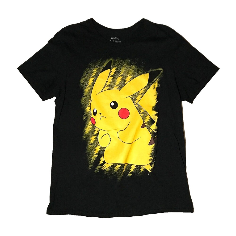 Pokémon Pikachu Black T-Shirt size Medium